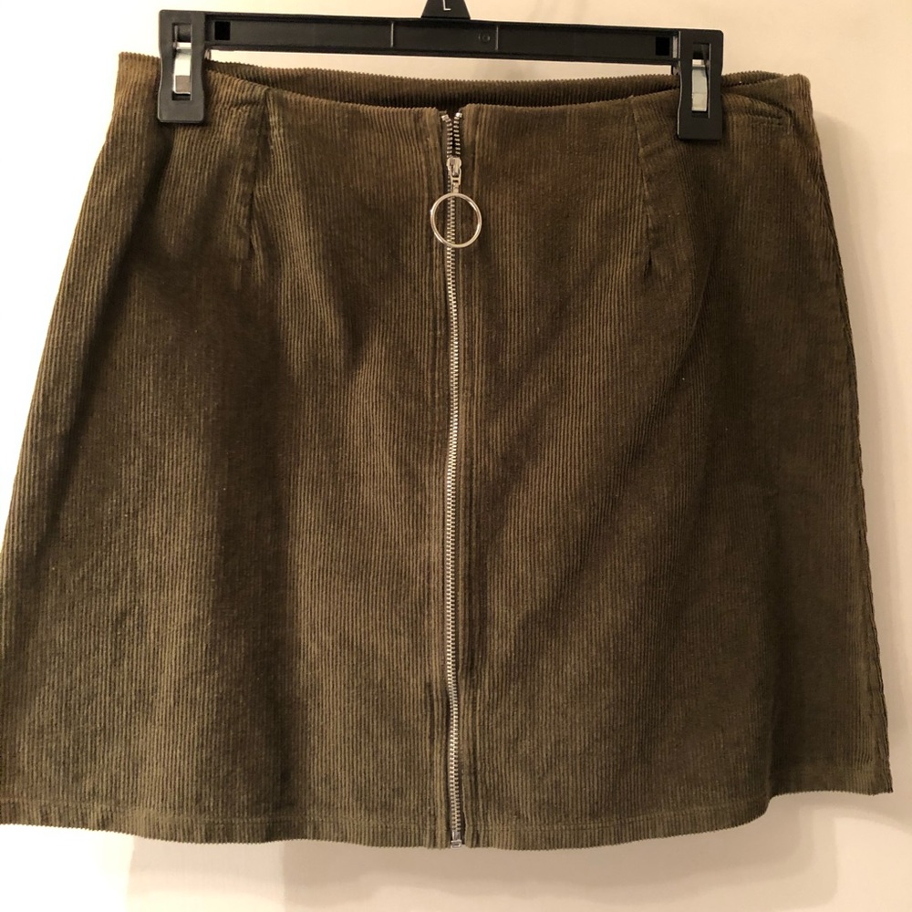 Corduroy mini skirt